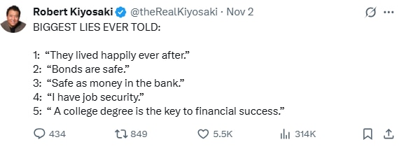 Robert Kiyosaki Post