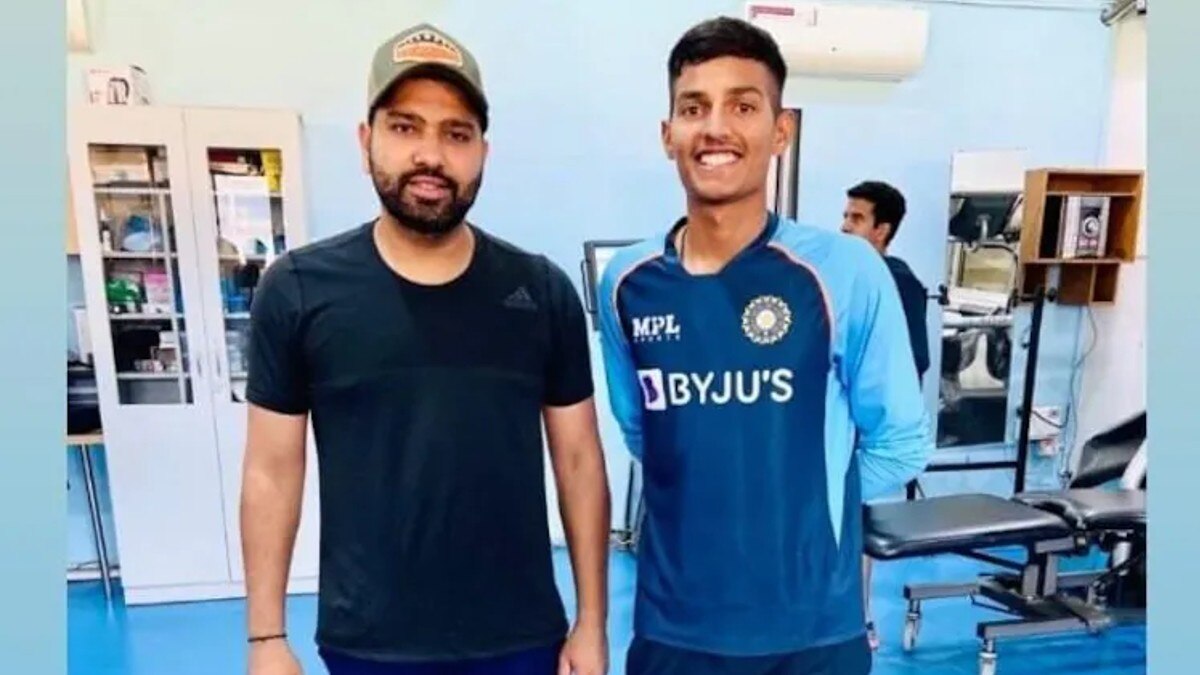 Rohit Sharma with Yash Dhull at the NCA Rohit Sharma with Yash Dhull at the NCA