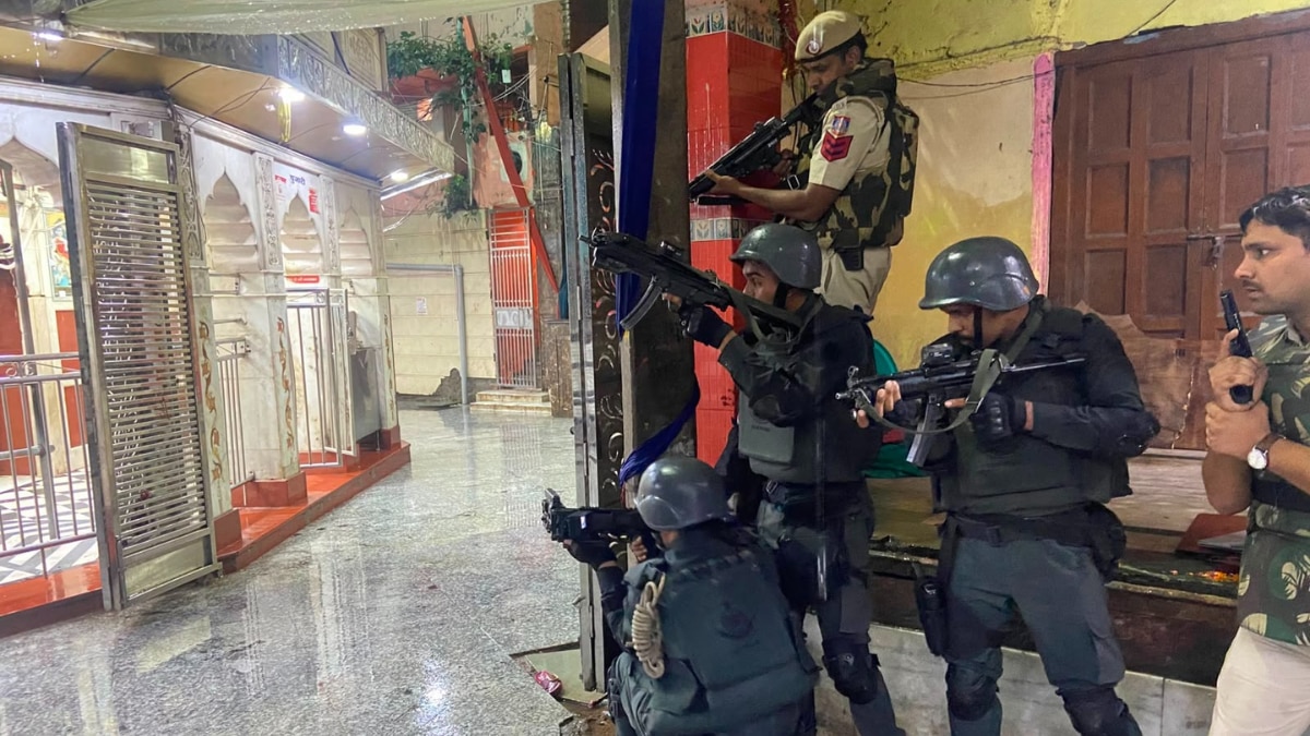 Delhi Police personnel deployed during Sudarshan Shakti exercise