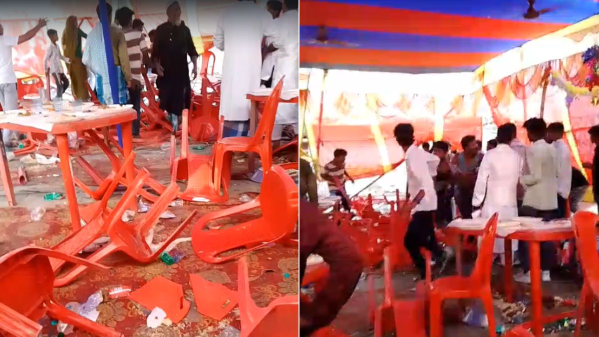 saharsa wedding feast fight mutton replaced with chicken baratis injured