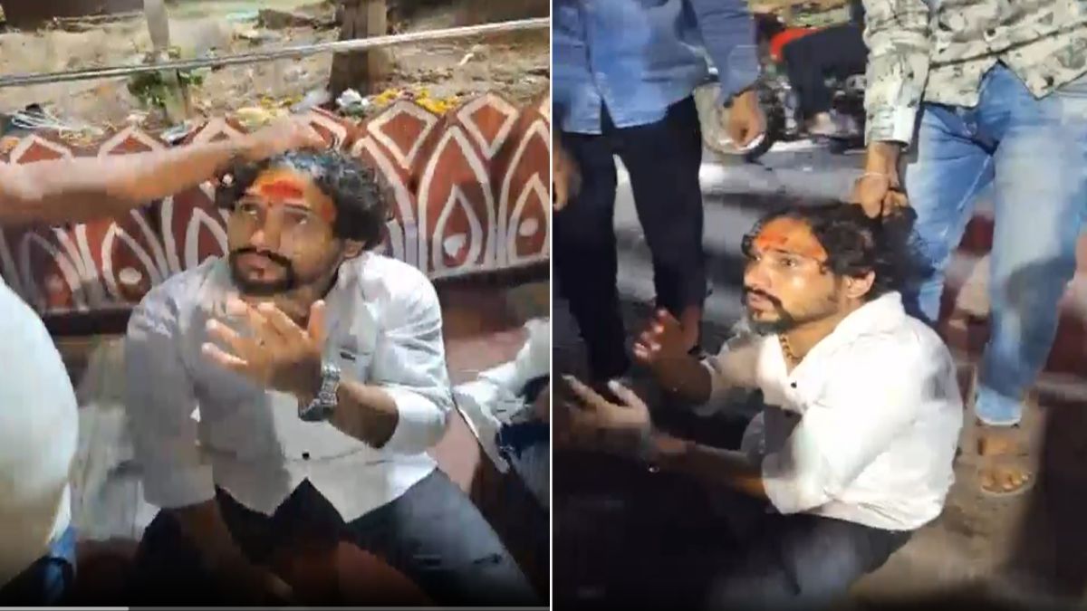 sarfaraz sheikh at mahakal temple with hindu woman ujjain identity row video viral sarfaraz sheikh at mahakal temple with hindu woman ujjain identity row video viral
