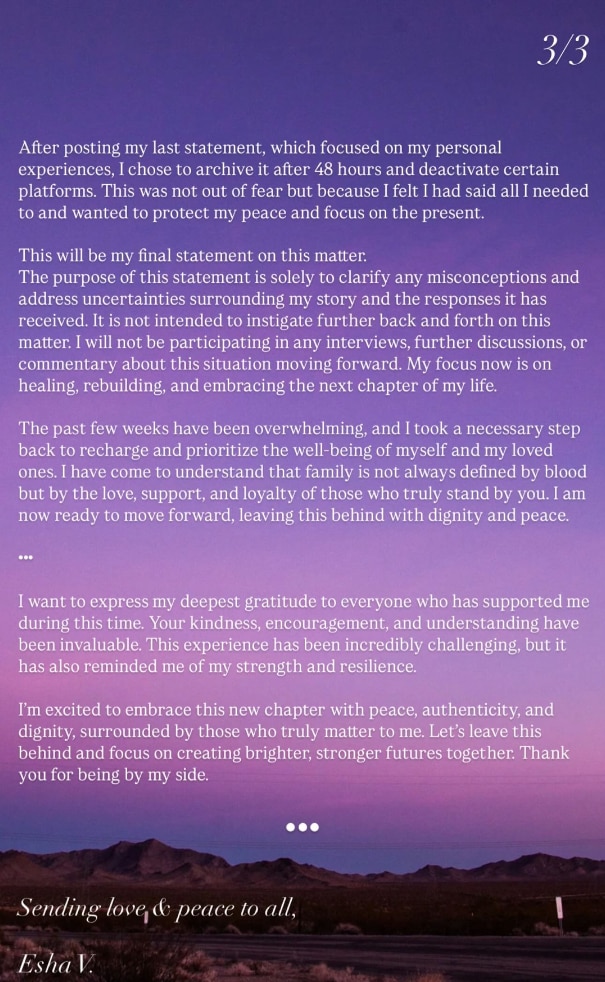 Esha Verma Instagram story Esha Verma Instagram story