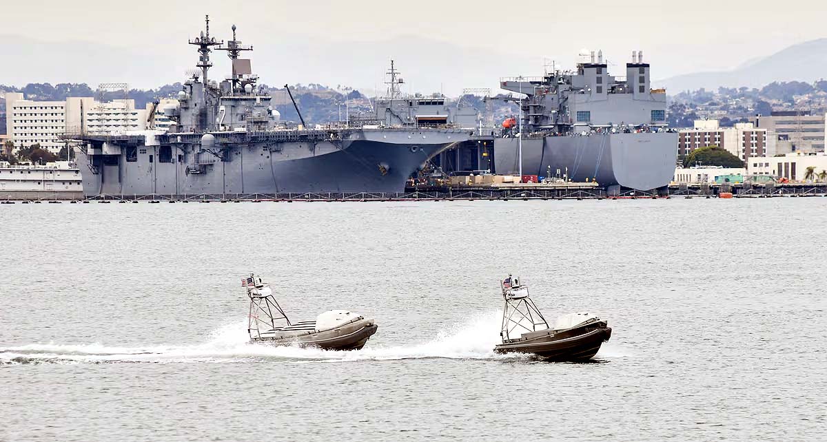 US Navy sea drone rescue