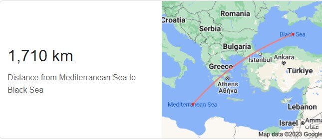 भूमध्य सागर, काला सागर