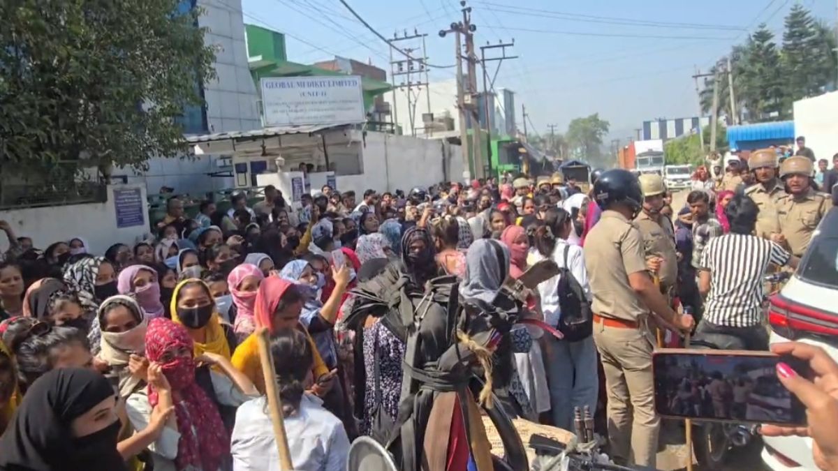 selaqui factory workers protest turns violent stone pelting police injured
