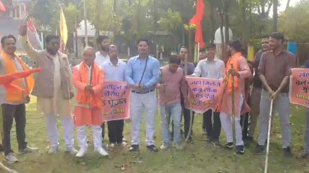 shivsena valentines day warning posters lath poojan sagar mp row