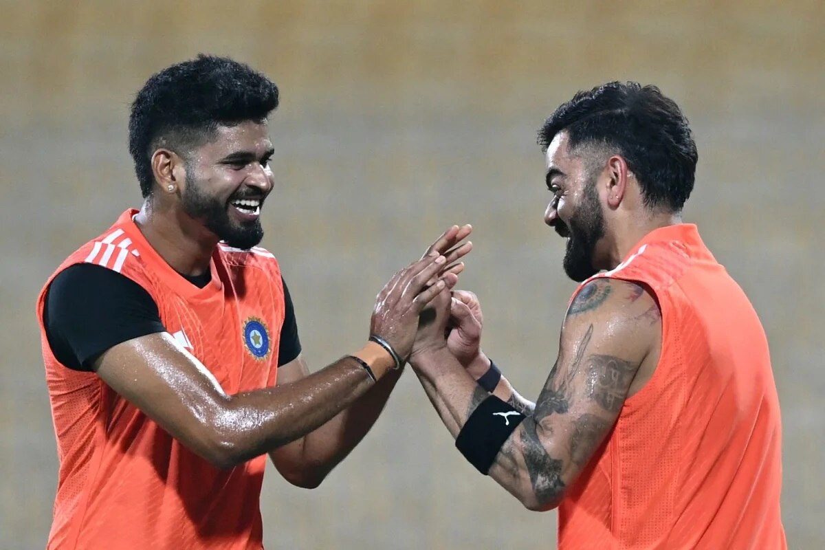 Shreyas Iyer and Virat Kohli Bhagwa Shreyas Iyer and Virat Kohli Bhagwa