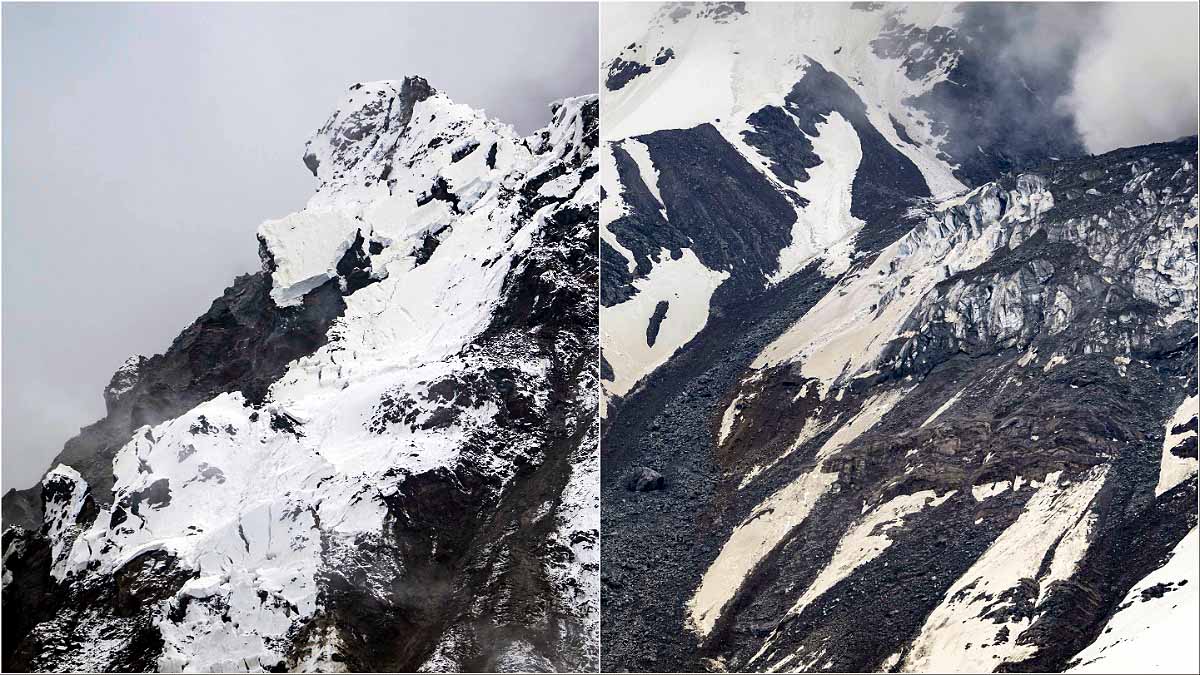 Switzerland Glacier landslide