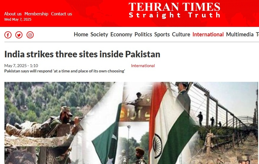 Times de Teherán sobre India Pakistán