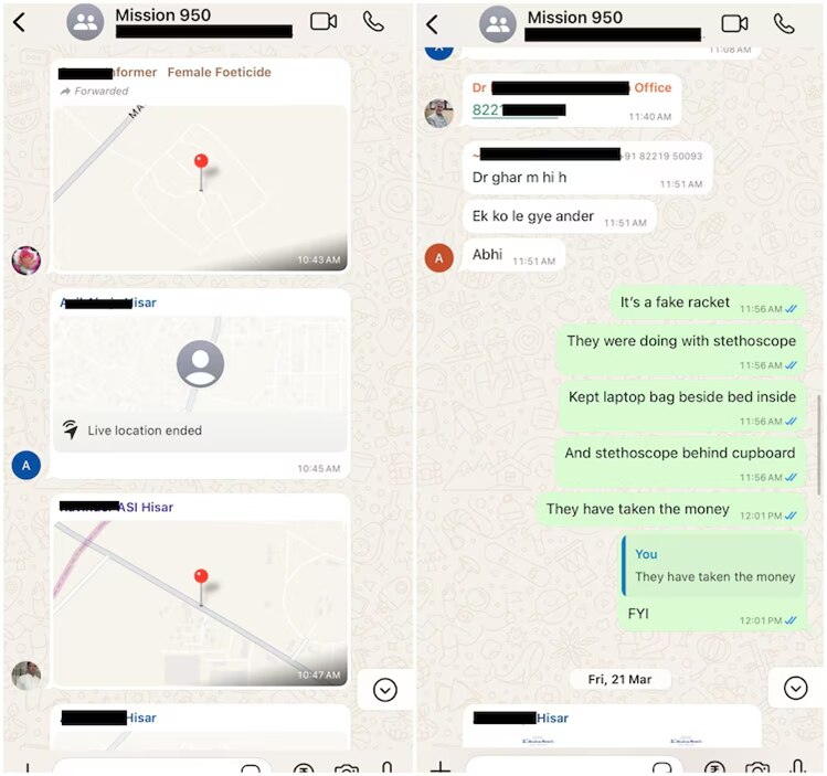 The raid was coordinated through the Mission 950 WhatsApp group. The raid was coordinated through the Mission 950 WhatsApp group.