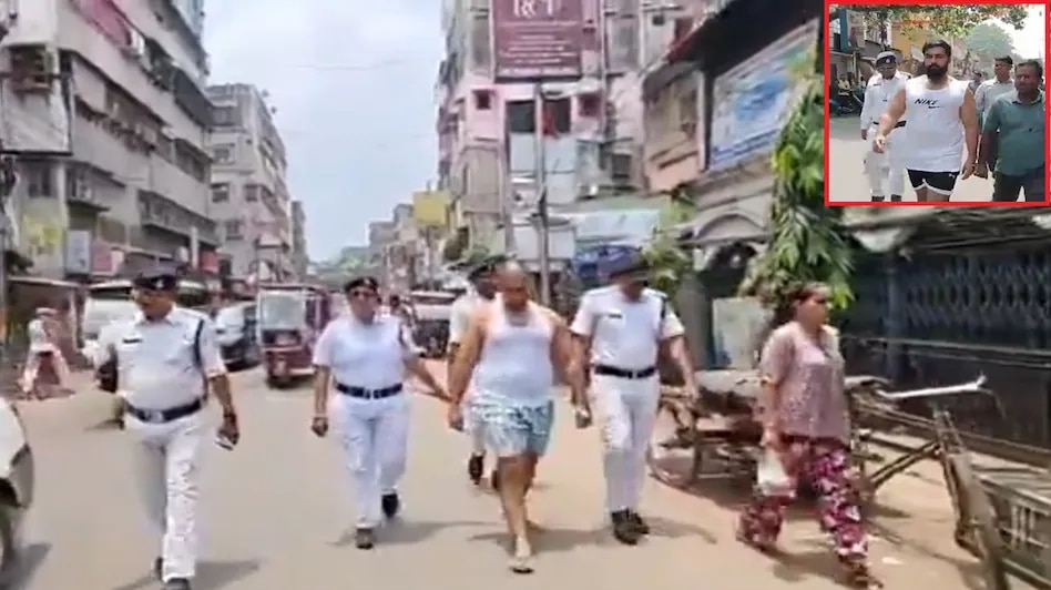 टीएमसी नेताओं को अंडरगारमेंट्स में सड़कों पर घुमाया गया.