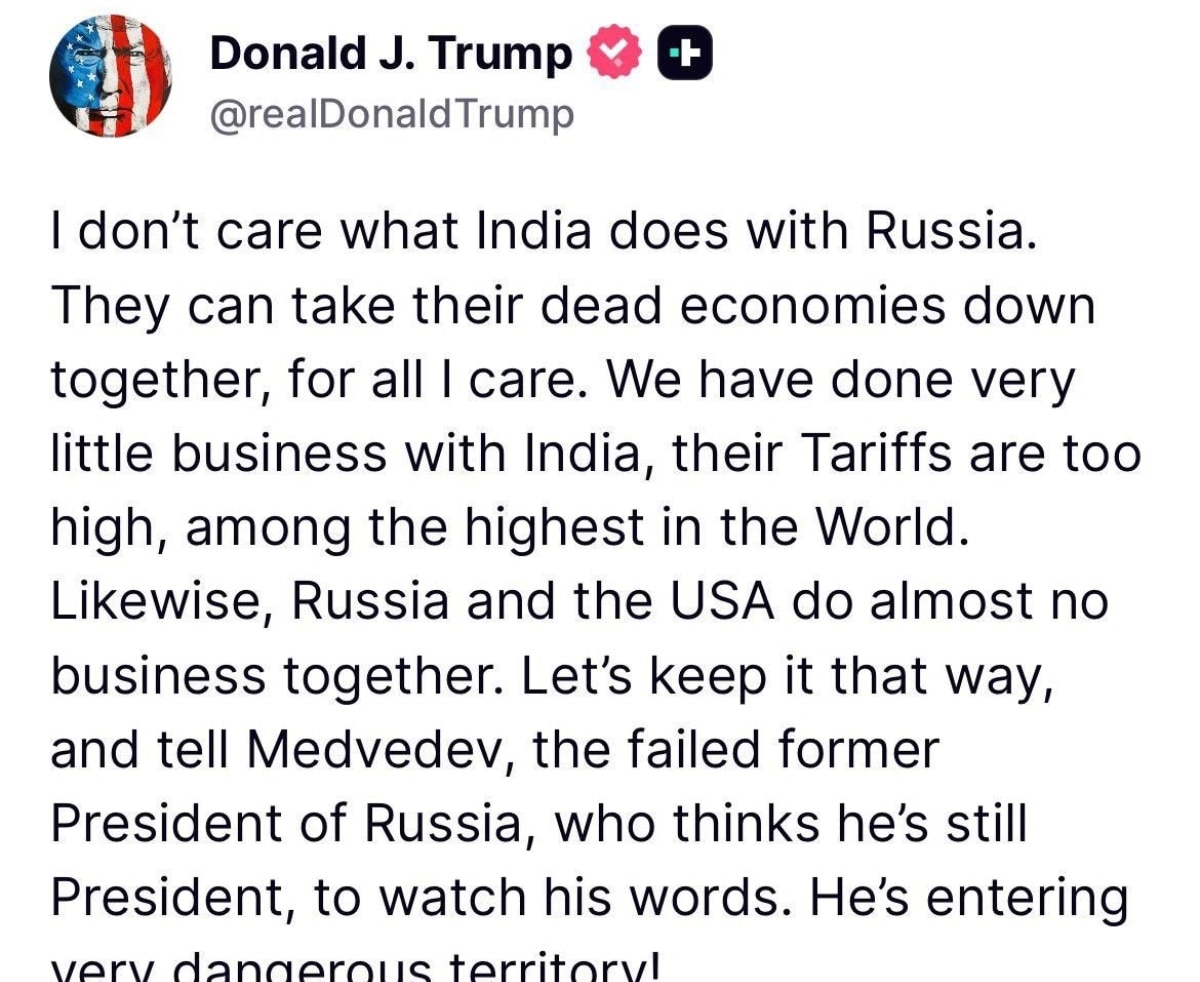 Trump On India Russia Economy