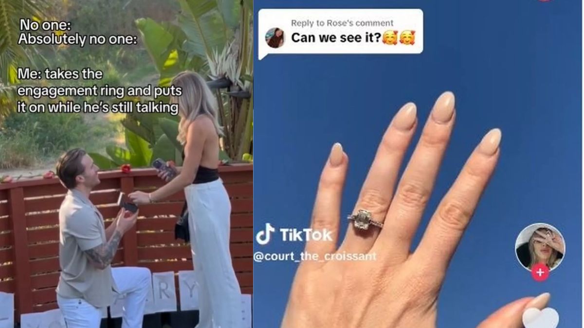 लोगों का कहना है कि लड़की का ध्यान अंगूठी पर ज्यादा था (तस्वीर- सोशल मीडिया)