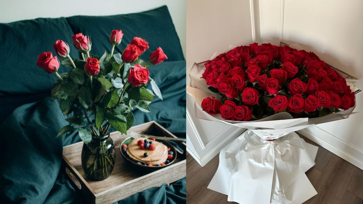बेडरूम को लाल गुलाब से सजाया जाता है (तस्वीर- X)