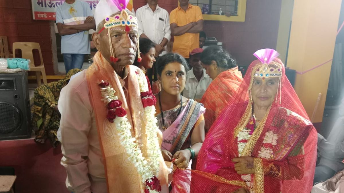 अनाथ आश्रम में बुजुर्गों ने रचाई शादी. अनाथ आश्रम में बुजुर्गों ने रचाई शादी.