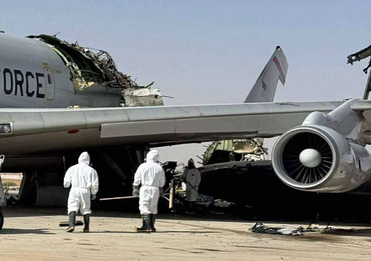 US Air Force E-3 Sentry Awacs Damaged