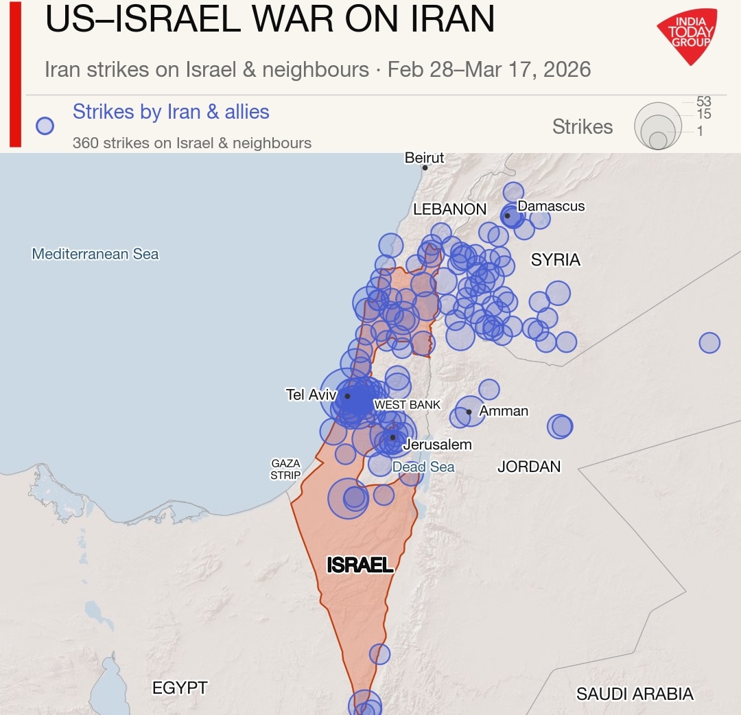 US Israel Iran War DIU GFX 4th