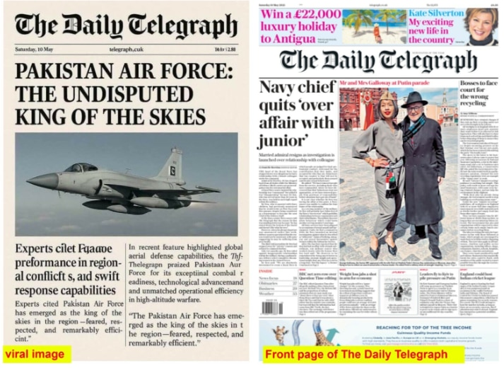 Viral vs Original The Daily Telegraph Main Page Image