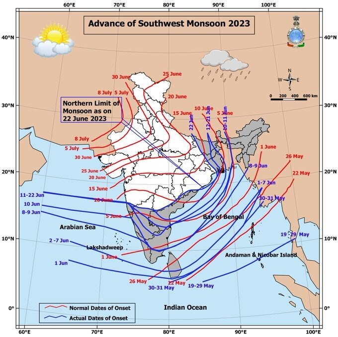 मैप में देखें कहां-कहां पहुंचा मॉनसून मैप में देखें कहां-कहां पहुंचा मॉनसून