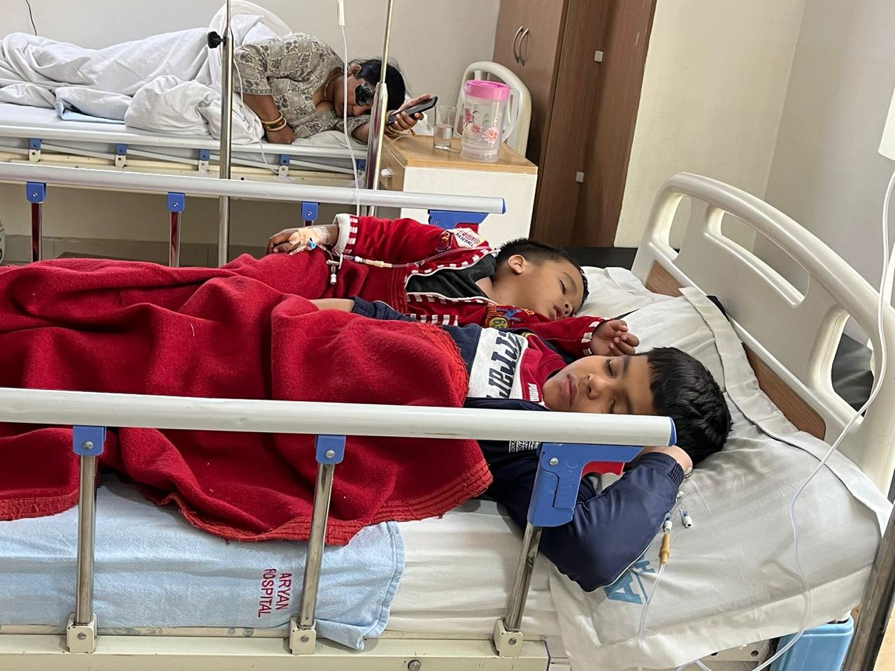 अस्पताल में भर्ती. अस्पताल में भर्ती.