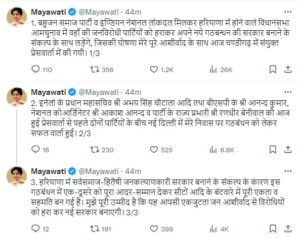mayawati on Haryana assembly election