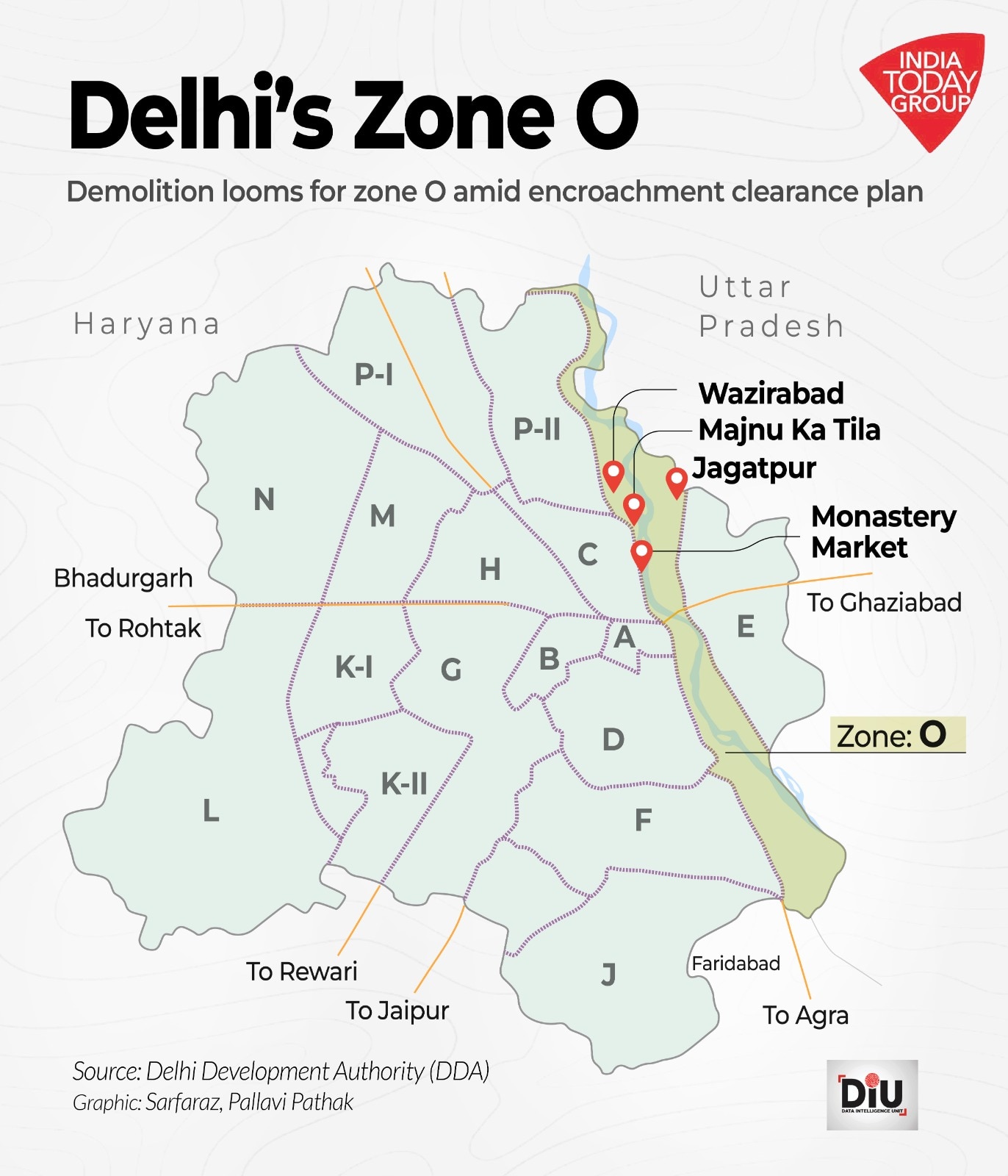  O-Zone जोन इलाकों में बुलडोजर एक्शन 