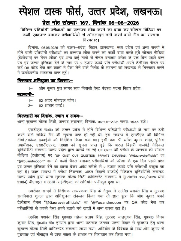 Fake Paper Leak Telegram Scam