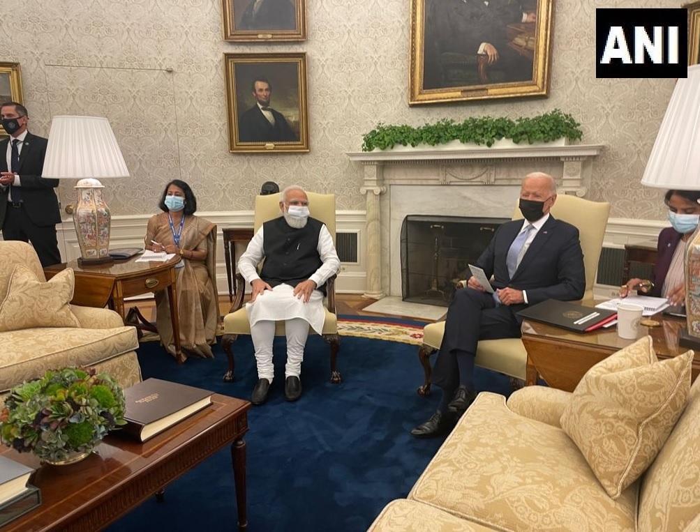 व्हाइट हाउस में पीएम मोदी-जो बाइडेन की बैठक