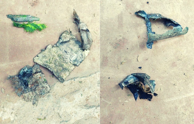 घटनास्थल से सॉफ्ट ड्रिंक की टिन के अवशेष मिले हैं