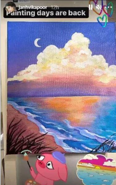 जाह्नवी कपूर की शानदार पेंटिंग