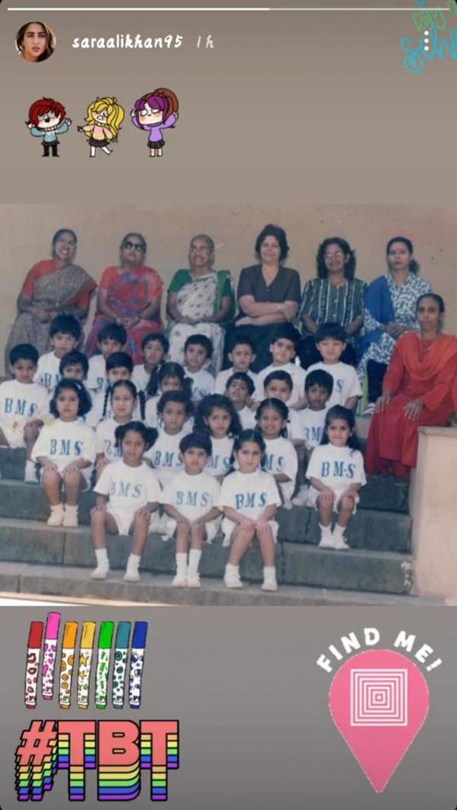 सारा द्वारा शेयर की गई थ्रोबैक फोटो