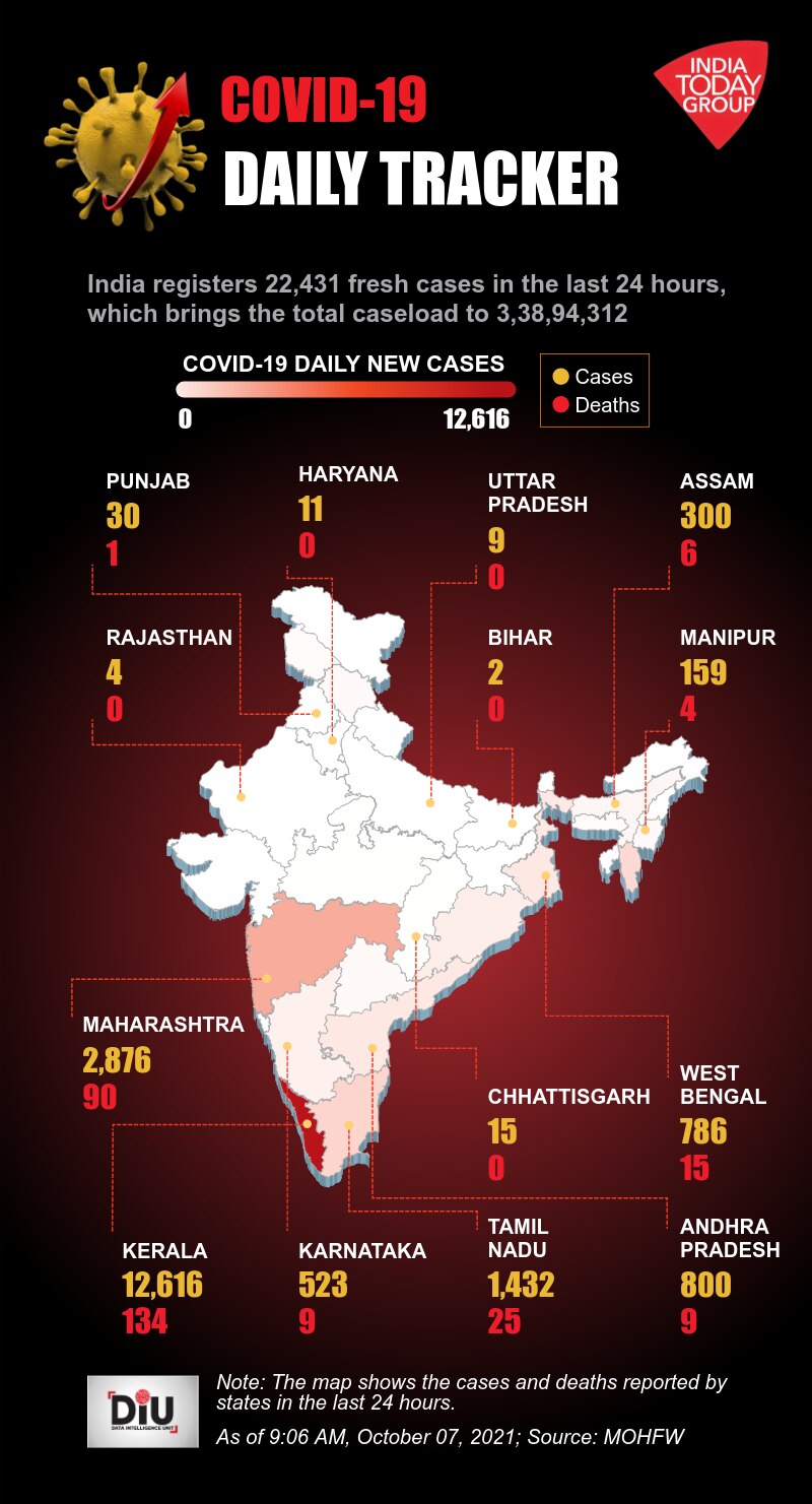 State wise Corona Cases in India (DIU report)