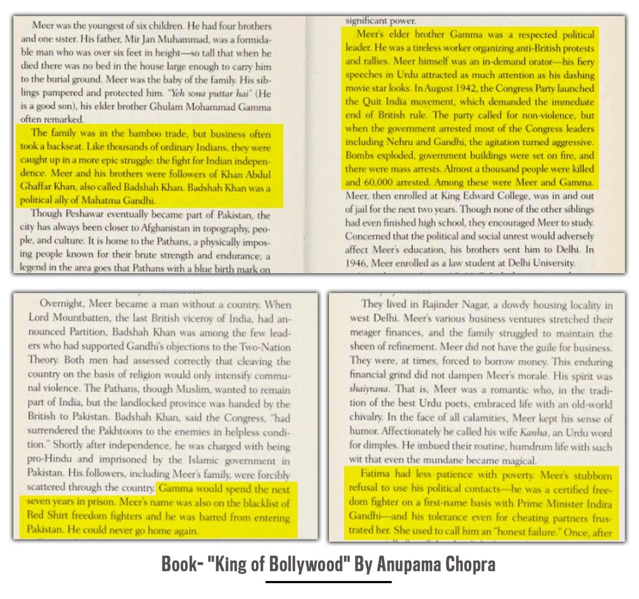 किंग ऑफ बॉलीवुड किताब के अंश