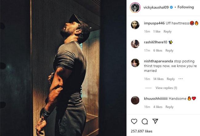 विक्की कौशल की पोस्ट पर कमेंट्स