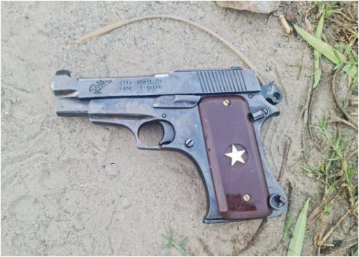 आरोपी संदीप के पास से बरामद पिस्टल.