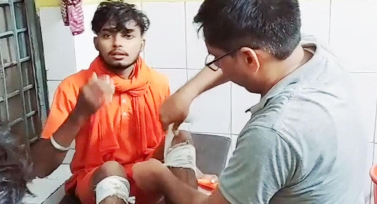 करंट लगने से हुए कावंड़िये हुए घायल