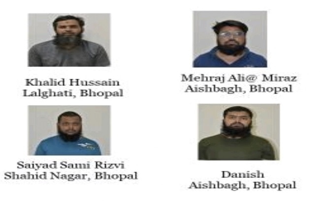 भोपाल से पकड़े गए संदिग्ध.