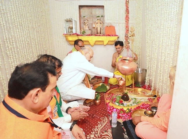 अमित शाह के साथ सीएम शिवराज भी रहे मौजूद (फोटोः ट्विटर)