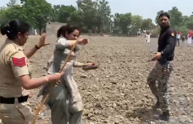 प्रदर्शनकारियों ने खेतों में लगा दी थी दौड़.