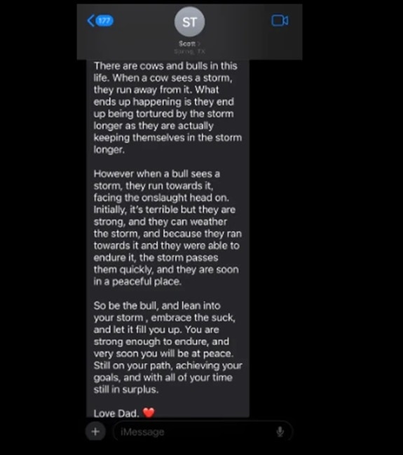 पिता के मैसेज ने किया मरहम का काम (तस्वीर- fallonthompsxn)