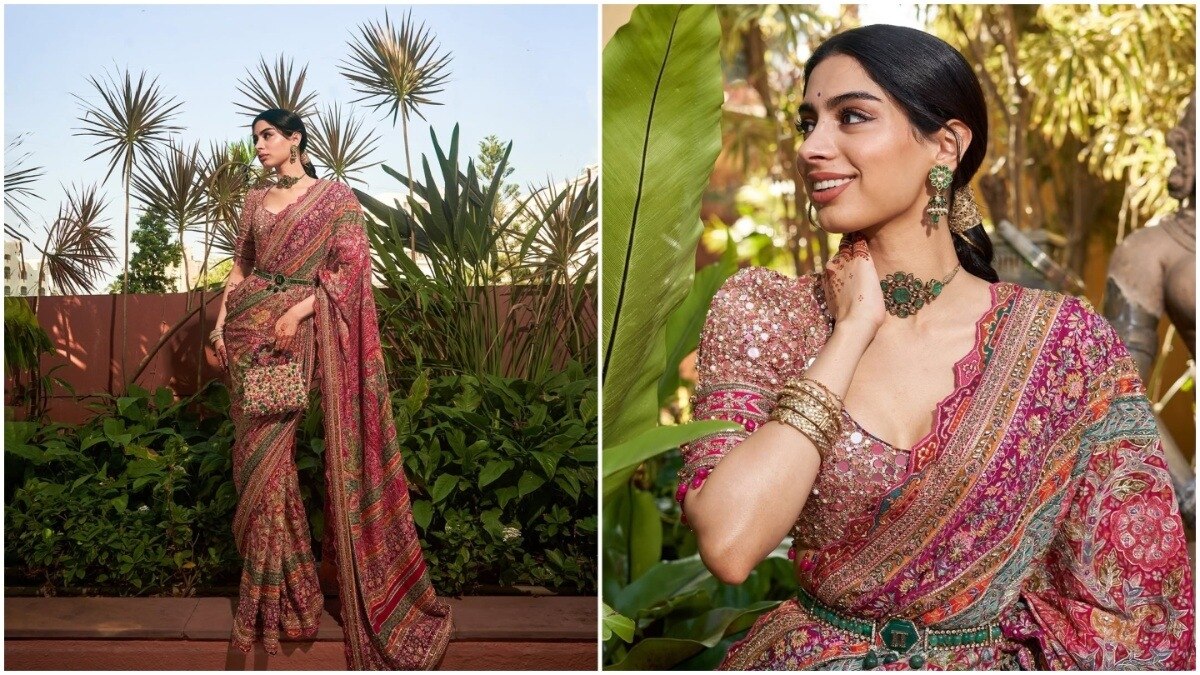 खुशी कपूर महंदी आउटफिट (Credit: Instagram/@khushikapoor)