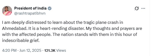 આ હૃદયદ્રાવક ઘટના...', અમદાવાદ પ્લેન ક્રેશ દૂર્ઘટના પર પીએમ મોદી-રાહુલ ગાંધીએ વ્યક્ત કર્યુ દુઃખ