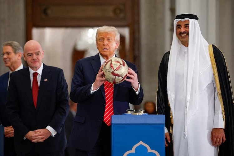 Donald Trump with Qatar's Emir