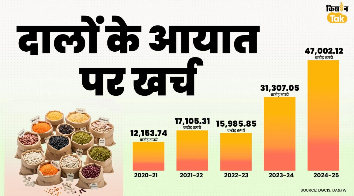 दालों के आयात खर्च