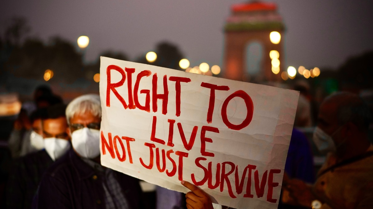 DELHI POLLUTION PROTETS