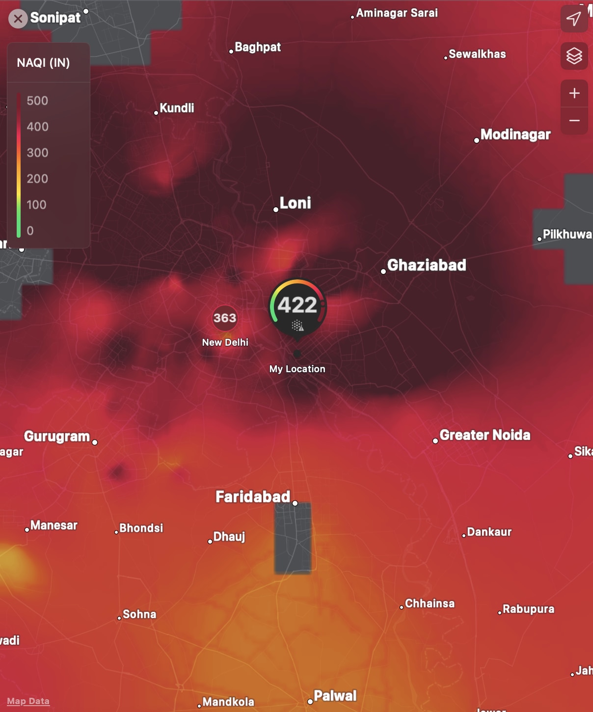Delhi AQI
