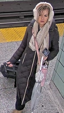 Womanallegedly vandalizing TTC stations