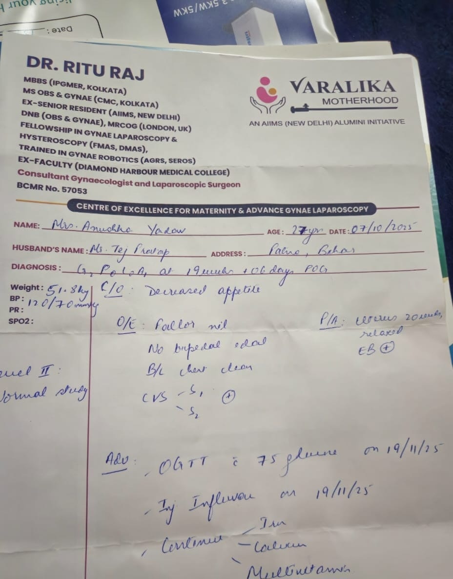 अनुष्का यादव का मेडिकल प्रिस्क्रिप्शन वायरल हो रहा है.