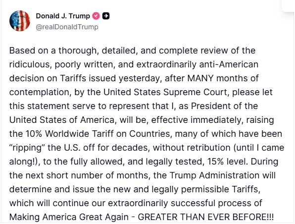 डोनाल्ड ट्रंप ने एक बार फिर टैरिफ बम फोड़ा है.