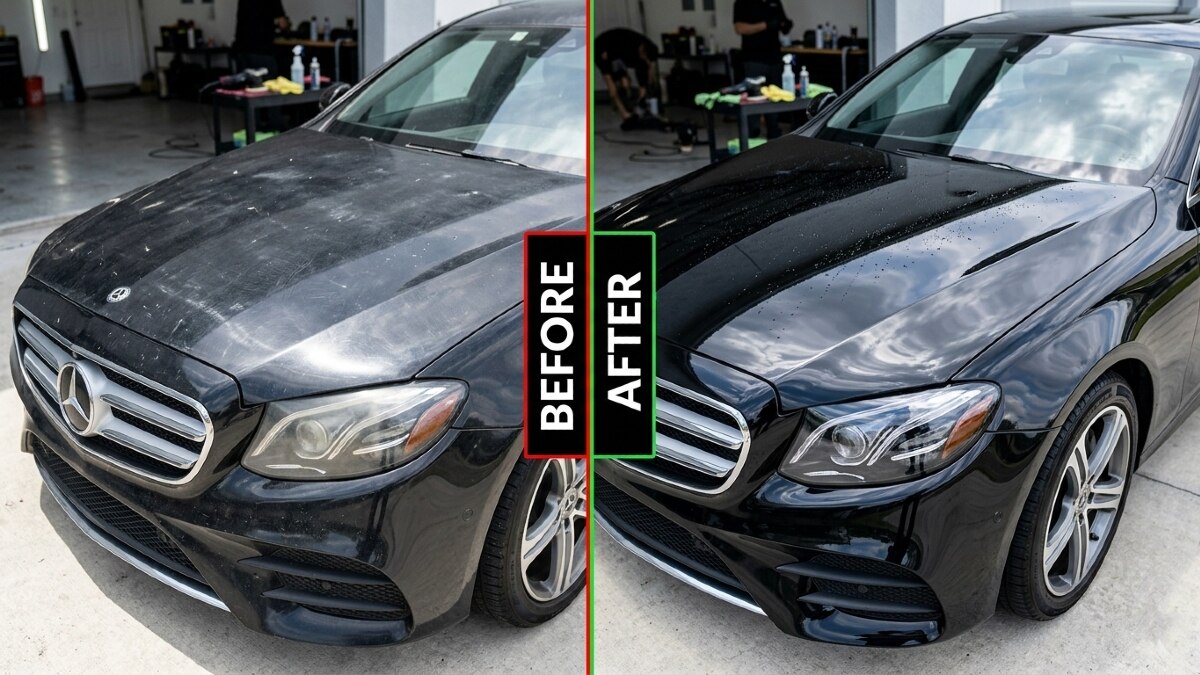 Car Coating Before and After